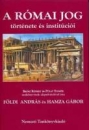 Első borító: A római jog története és institúciói