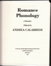 Első borító: Romance Phonology. A reader