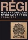 Első borító: Régi magyarországi nyomtatványok 1656-1670. 4. kötet
