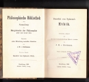 Első borító: Größeres Bild ansehen Benedict von Spinoza'a Ethik. Übesetzt, erläutert und mit einer Lebensbeschreibung Spinoza's versehen.