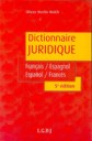 Első borító: Francia-spanyol,spanyol-francia jogi szótár.Dictionnaire juridique français - espagnol espagnol - français