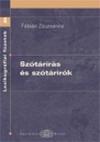 Első borító: Szótárírás és szótárírók