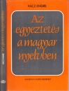 Első borító: Az egyeztetés a magyar nyelvben