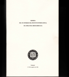 Memoria del XX Congreso del Instituto Internacional de Literatura Iberoamricana