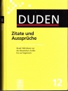 Első borító: DUDEN 12. Zitate und Ausprüche