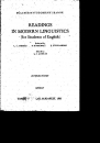 Első borító: Readings in Modern Linguistics