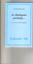 Első borító: Az elhallgatás poétikája. Paul Celan versek elemzései