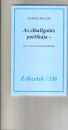 Első borító: Az elhallgatás poétikája. Paul Celan versek elemzései