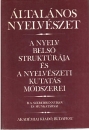 Első borító: Általános nyelvészet. A nyelv belső struktúrája és a nyelvészeti kutatás módszerei