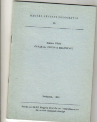 Ónfalva /Onyest/ helynevei
