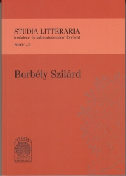 Borbély Szilárd. Studia litteraria 2016/1-2-