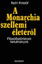 Első borító: A Monarchia szellemi életéről. Filozófiatörténeti tanulmányok