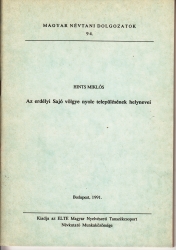 Az erdélyi Sajó völgye nyolc településének helynevei