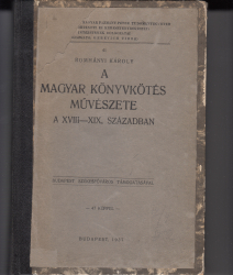 A könyvkötés művészete a XVIII-XIX.században