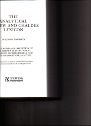 The Analytical Hebrew and Chaldee Lexicon