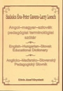 Első borító: Angol-magyar-szlovák pedagógiai terminológiai szótár
