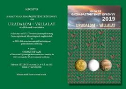 Magyar gazdaságtörténeti évkönyv 2019 Uradalom-vállalat