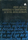 Első borító: Pest-Budai hivatali utasítások a XVIII.században