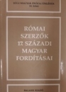 Első borító: Római szerzők 17.századi magyar fordításai