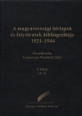 Első borító: A magyarországi hírlapok és folyóiratok bibliográfiája 1921-1944