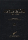 Első borító: A magyarországi hírlapok és folyóiratok bibliográfiája 1921-1944