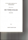 Első borító: Mai török nyelvek I. Bevezetés