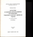 Első borító: Antológia a huszadik századi ameikai költészetbők/Twentieth Century American Poetry. An Anthology