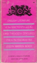 English Literature of the Ninetieth Centuries 1798 to the First World War