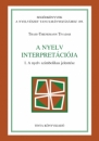 Első borító: A nyelv interpretációja 1. A nyelv szimbolikus jelentése