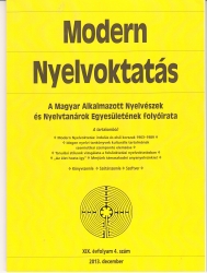 Modern nyelvoktatás. A Magyar Alkalmazott Nyelvészek és Nyelvtanárok Egyesületének folyóirata