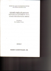 Személyiséglélektani szöveggyüjtemény IV/1-3.Személyiségdimenziók mérése+ábrák,táblázatok,függelékek