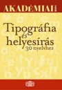 Első borító: Tipográfia és helyesírás 30 nyelvhez