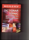 Első borító: Dictionar tehnic German-román román-german