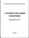 Első borító: A filozófiai realizmus védhetősége. Tudományfilozófiai konferencia Budapest 1992 június