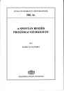 Első borító: A spontán beszéd prozódiai szerkezete