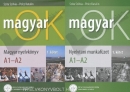 Első borító: magyarOK. Magyar nyelvkönyv 1.kötet A1-A2 + munkafüzet