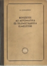 Első borító: Bevezetés az automatika és telemechanika elméletébe