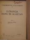 Első borító: Ófrancia hang- és alaktan