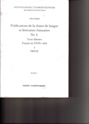 Publications de la chaire de langue et littérature francaises No.4.