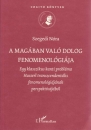 Első borító: A magában való dolog fenomenológiája. Egy klasszkus kanti probléma Husserl transzcendentális fenomenológiájának perspektívájából