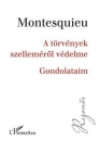 Első borító: A törvények szelleméről védelme/Gondolataim