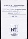 Első borító: Archeological Investigations in County Békés