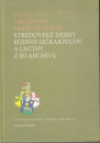 Első borító: Archivum familiæ Očkaj stredoveké dejiny rodiny Očkajovcov a listiny z jej archívu