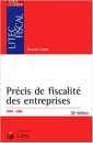 Első borító: Précis de fiscalité des enterprises 2004-2005